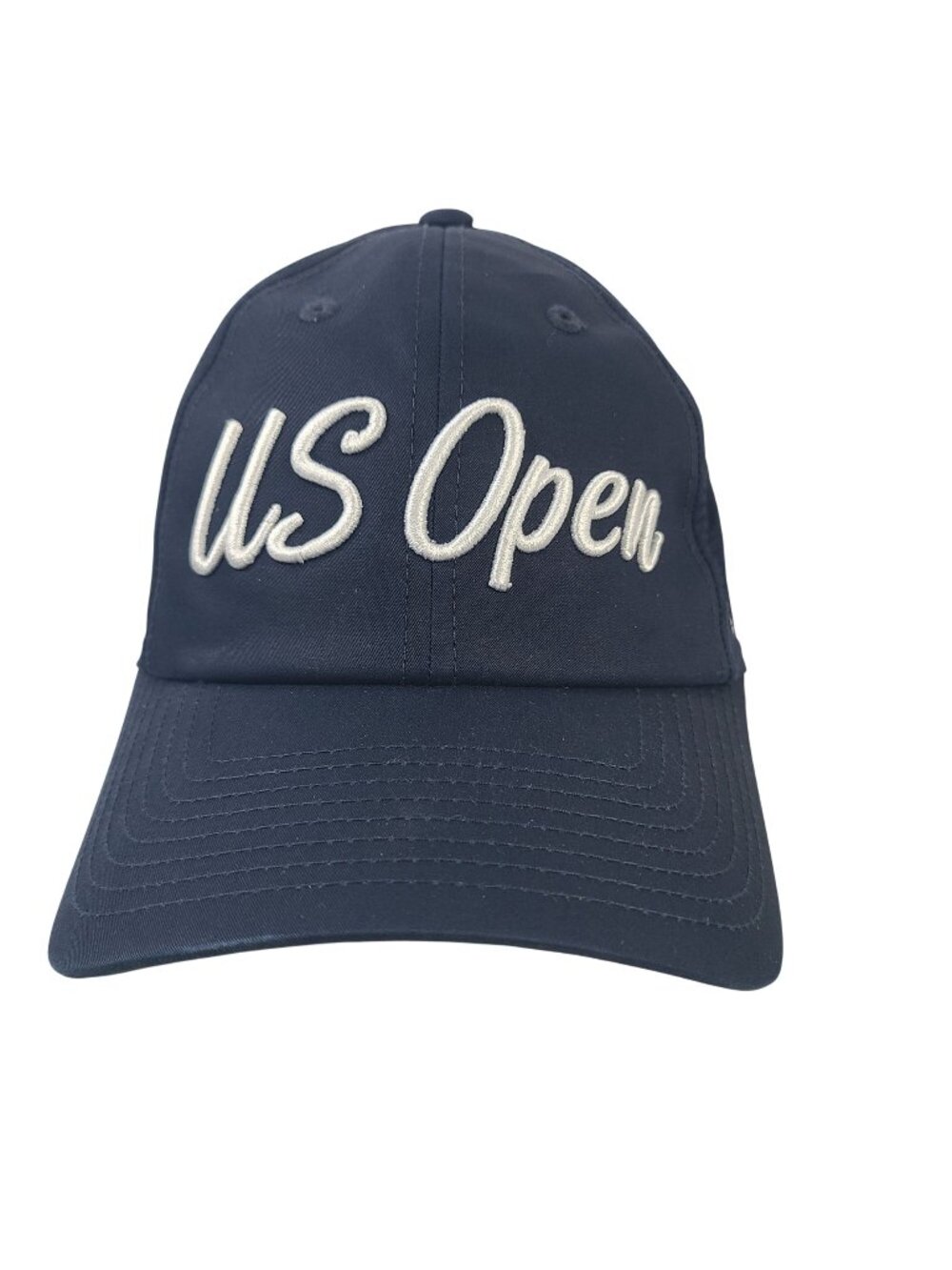 NEW US Open Navy Cotton Slouch Hat With Adjustable Strap - Embroidered Logo OSFA